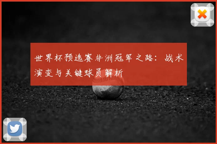 世界杯预选赛非洲冠军之路:战术演变与关键球员解析