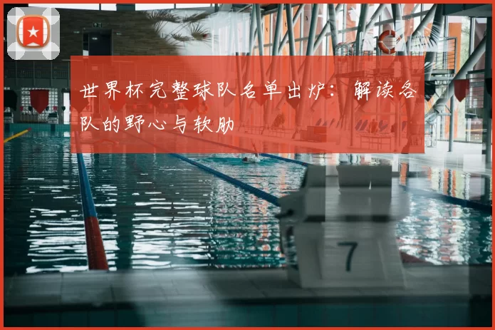 世界杯完整球队名单出炉:解读各队的野心与软肋